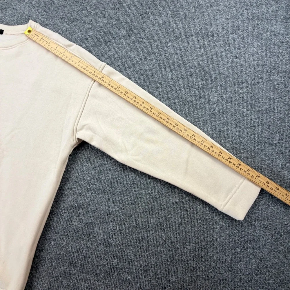 NWT Banana Republic Mens XL Cream‎ Fleece Crewneck Sweatshirt Drop Shoulder